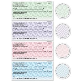 Diamond Pattern Single Checks with Matching Labels
