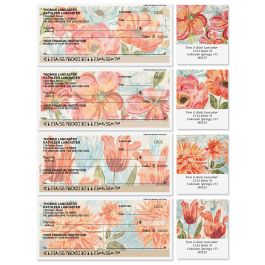 Floral Daydream Single Checks With Matching Address Labels