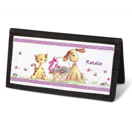Cats & Dogs Checkbook Cover - Personalized
