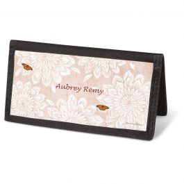 Natural Butterfly Checkbook Cover - Personalized