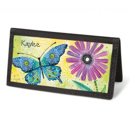 Floral Flight Checkbook Cover - Personalized