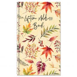 Autumn Flourish Lifetime Address Book