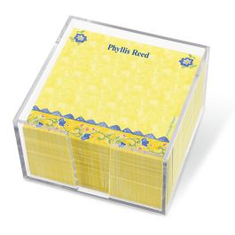 Tuscan Sun Personalized Note Sheets in a Cube