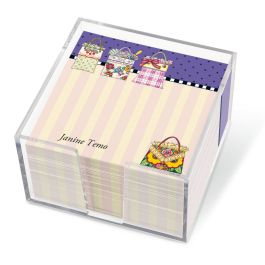 Breit Bags Personalized Note Sheets in a Cube