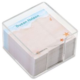 Walk On The Beach Personalized Notes in a Cube
