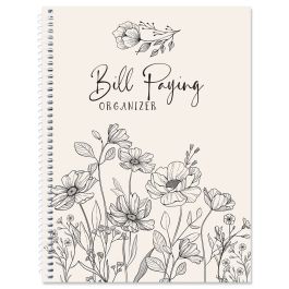 Floral Lines Bill Paying Organizer