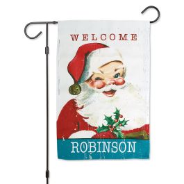 Santa's Welcome Personalized Garden Flag