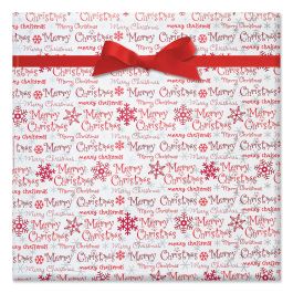 Merry Christmas Script Jumbo Rolled Gift Wrap