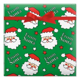 From Santa Holiday Jumbo Rolled Gift Wrap