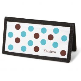 Pastel Dots Checkbook Cover - Personalized