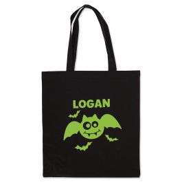 Personalized Bat Glow-in-the-Dark Halloween Treat Bag
