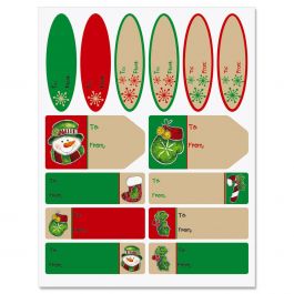 Country Mitten & Stocking Labels