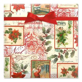 Christmas Elegance Jumbo Rolled Gift Wrap