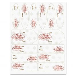 Christmas Elegance Gift Wrap To/From Labels