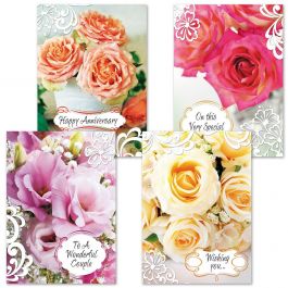 Roses and Lace Anniversary Cards