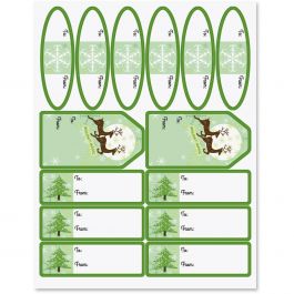 Reindeer Holiday Magic Labels