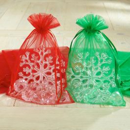 Organza Christmas Gift Bag Value Pack - Set of 12