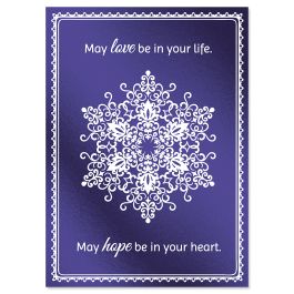 Snowflake Brilliance Christmas Cards - Personalized