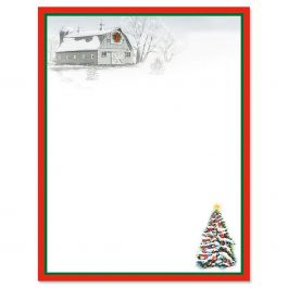 Winter Barn Christmas Letter Papers