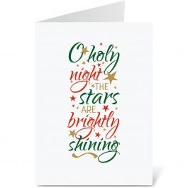 O Holy Night Personalized Christmas Cards - Set of 18
