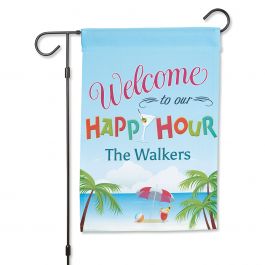 Happy Hour Personalized Welcome Flag