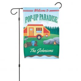 Pop-up Paradise Personalized Welcome Flag