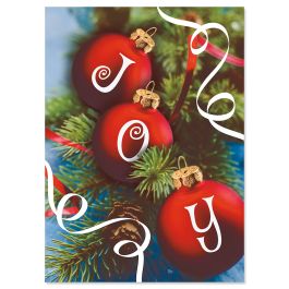 Ornament Joy Christmas Cards - Personalized
