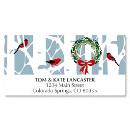 Aspens with Wreath Deluxe Address Labels