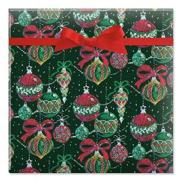 Chalkboard Ornaments Jumbo Rolled Gift Wrap