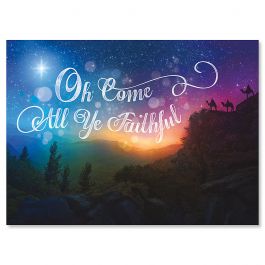 Night Star Christmas Cards - Personalized