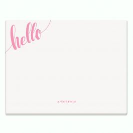 Personalized Pink Hello Note Pad