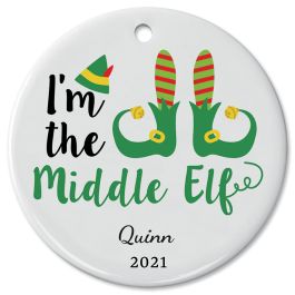 Personalized Middle Elf Ceramic Ornament