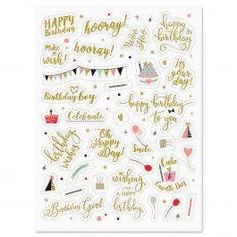 birthday word stickers current catalog