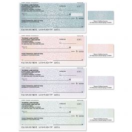 Royal Floral Duplicate Checks with Matching Labels