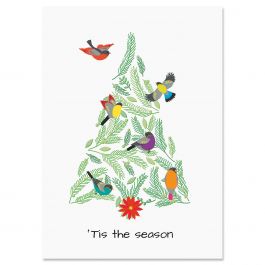 Birds In Tree Christmas Cards - Nonpersonalized