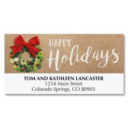 Button Wreath Deluxe Address Labels