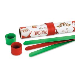  Silicone Holiday Red & Green Flip Wraps - Set of 6