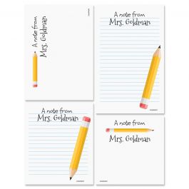 Yellow Pencil Personalized Notepad Set
