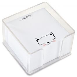 Kitty Ears Personalized Note Sheets in a Cube