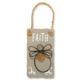 Wood Angel Plaque Faith