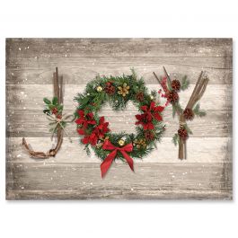 Rustic Joy Christmas Cards - Personalized