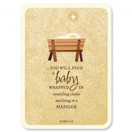 Diecut Manger Christmas Cards - Nonpersonalized