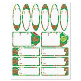 Christmas Cookies Gift Wrap To/From Labels