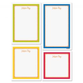Bright Borders Personalized Notepad Set 