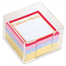 Bright Borders Personalized Note Sheets in a Cube