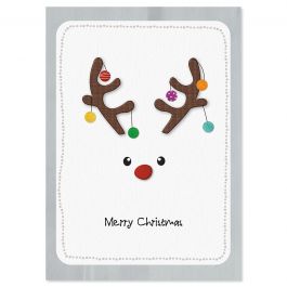 Reindeer Face Christmas Cards