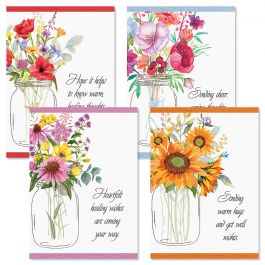 Watercolor Bouquets Get Well Cards