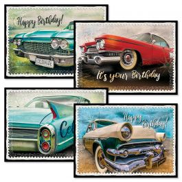 Vintage Car Birthday Cards