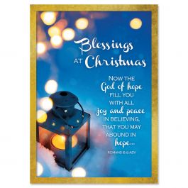 Lantern In Snow Christmas Cards - Personalized