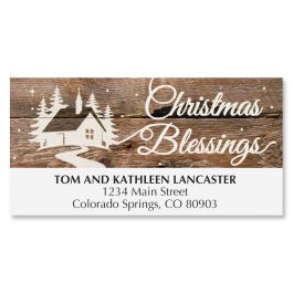 Wishes on Wood Deluxe Address Labels